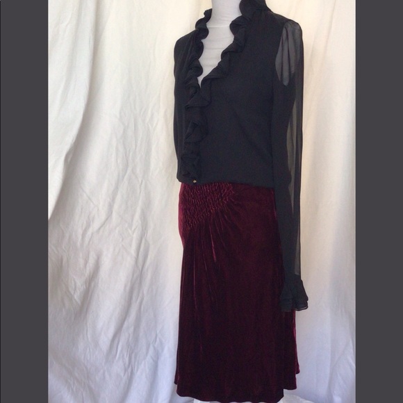 Gucci Vintage Y2K Silk Chiffon Ruffle Blouse - Picture 5 of 5